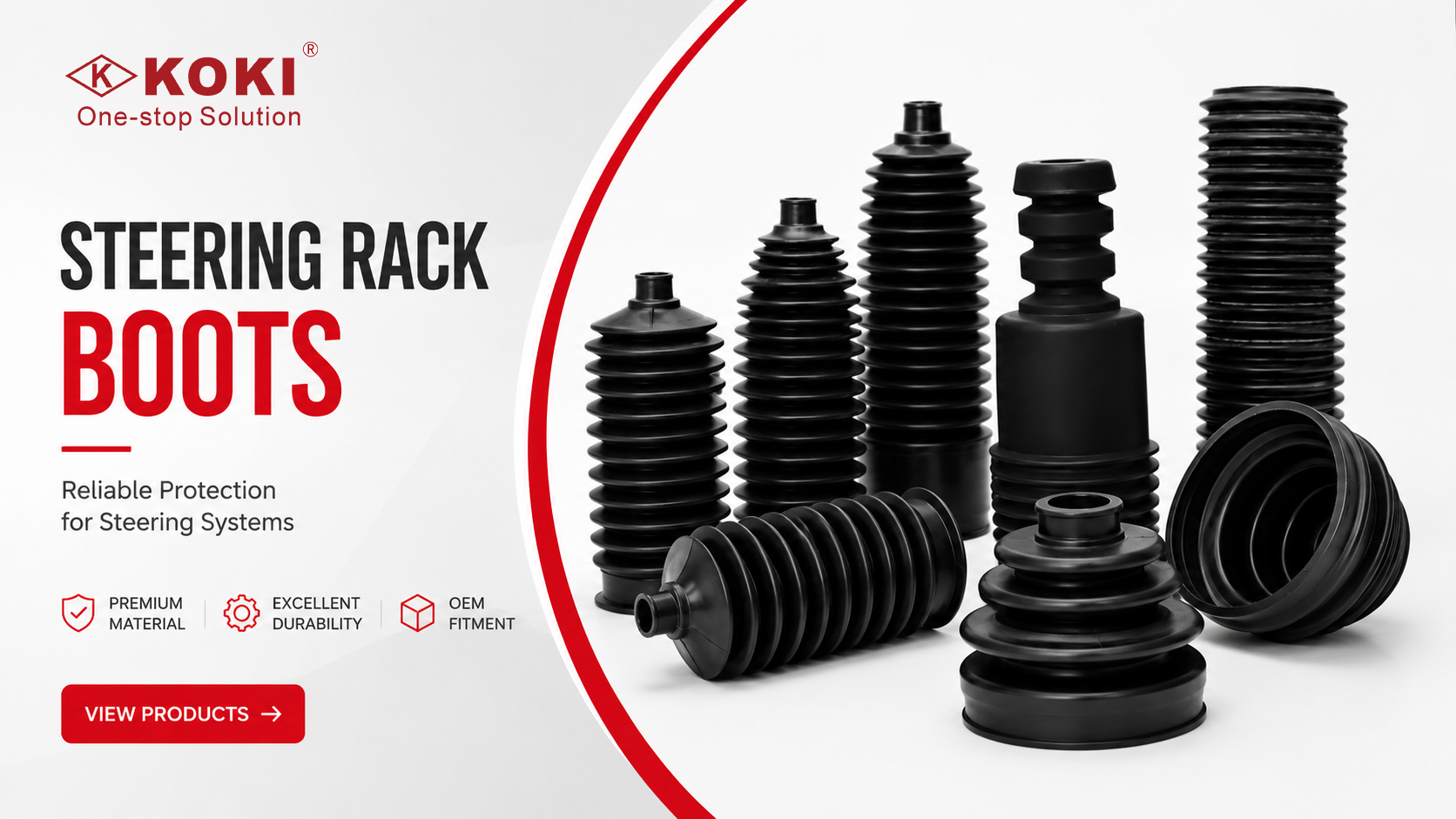 KOKI steering rack boots reliable protection
